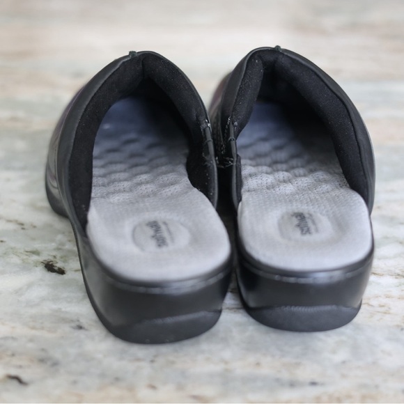 Softwalk Womens Abby Black Leather Comfort Clog Slip On Shoes Size 9 Narrow 9N - Picture 4 of 8